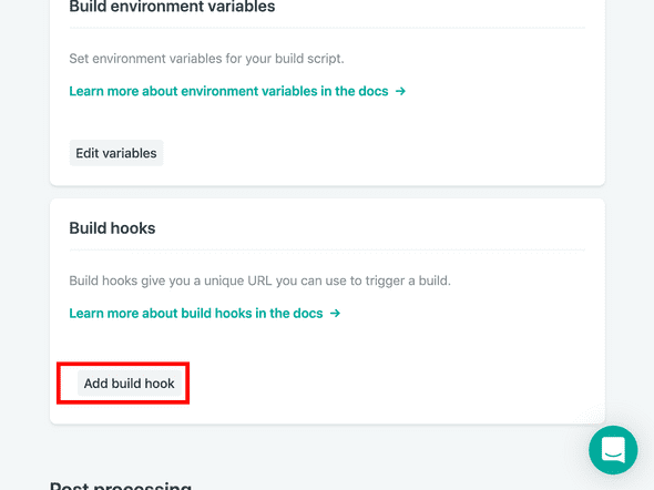 Build hook