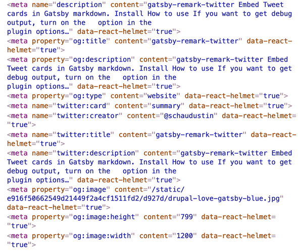 Meta tags for SEO